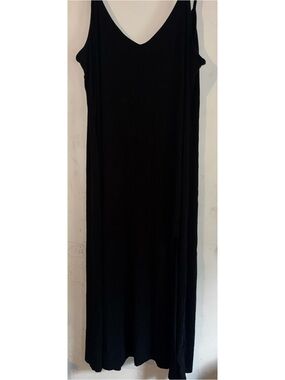 Abound Black V-Back Maxi Dress-2X